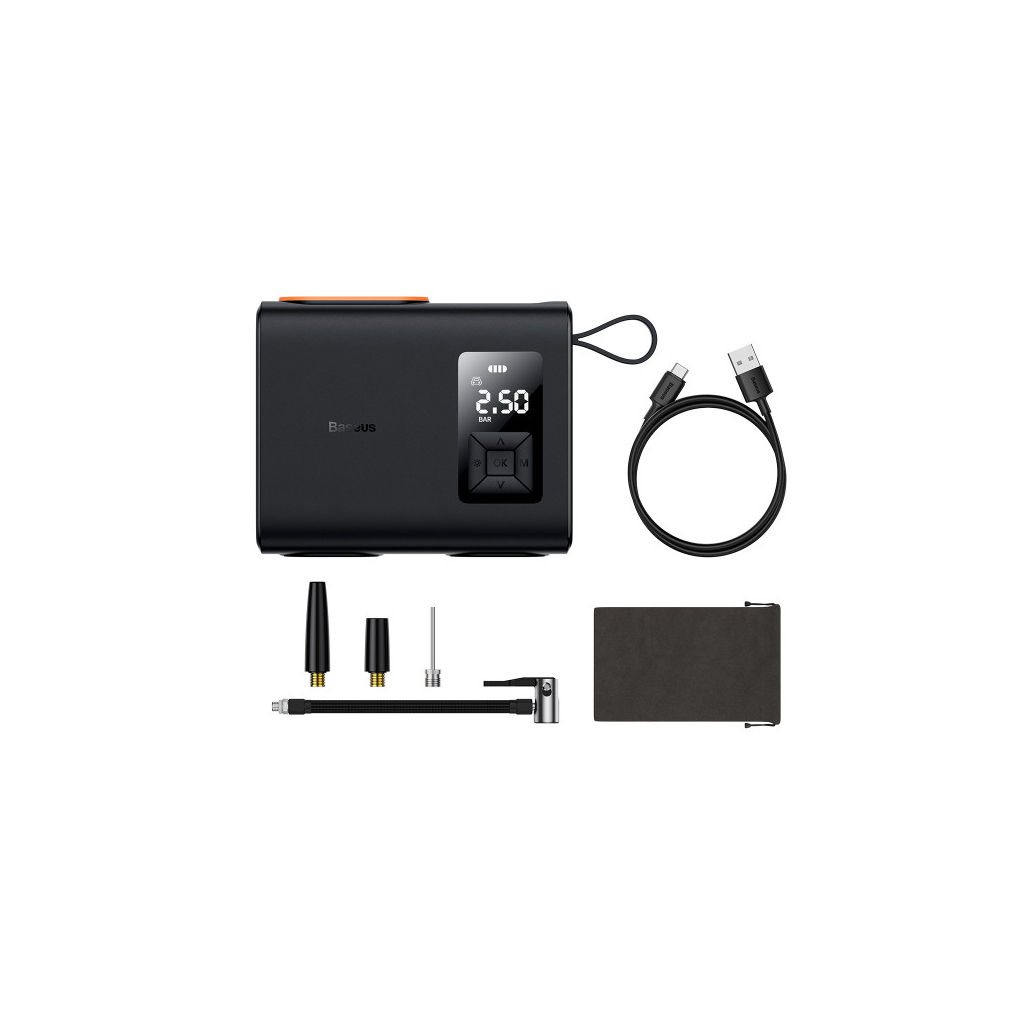 Автомобільний компресор Baseus Mega EnergyPump Series Dual Cylinder Wireless Inflator (CRNL060001)