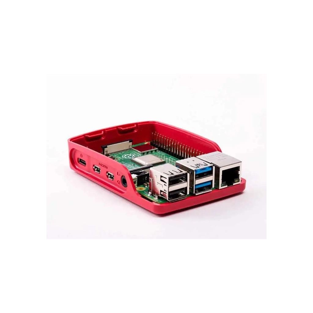 Корпус до промислового ПК Raspberry Pi Корпус для Raspberry Pi 4 Model B, офіційний червоно-білий (KP4RW)