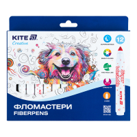 Фломастери Kite Creative Superwashable Jumbo 12 кольорів (K-1155)