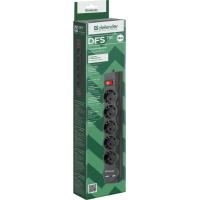 Мережевий фільтр живлення Defender DFS 751, 1.8m, 5роз., 2xUSB (99751)