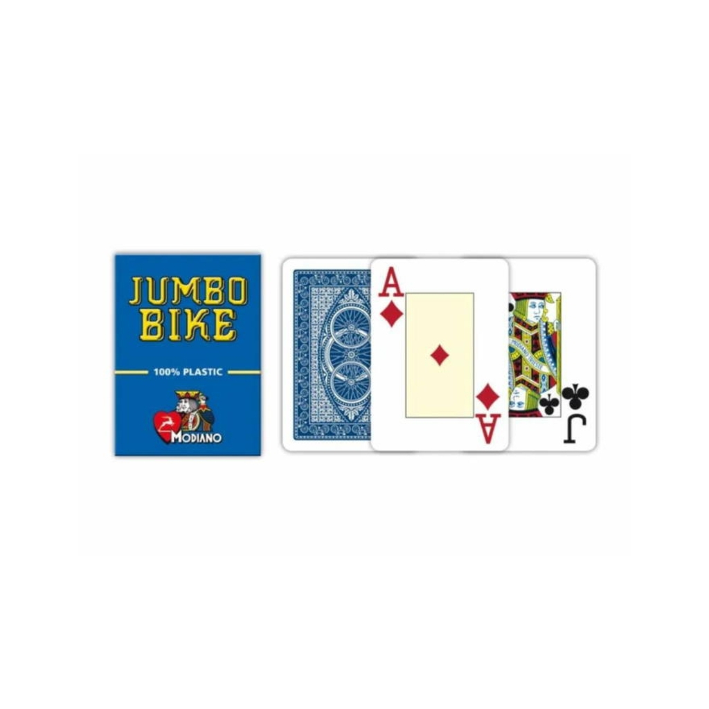 Гральні карти Modiano Bike Trophy 100 Plastic Jumbo Index (blue) (ВР_КИМБТБ)
