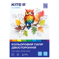 Кольоровий папір Kite А5 двосторонній Classic (10 аркушів/10 кольорів) (K-293)