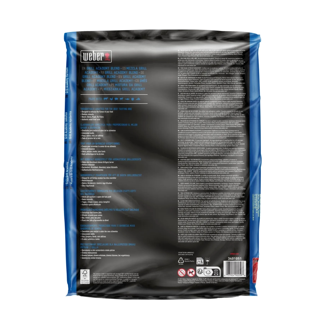 Пелети Weber Деревні суміш FSC Grill Academy Blend, 8 кг (3401051)
