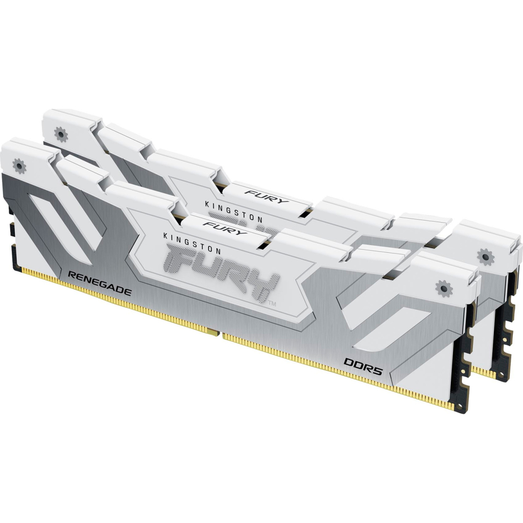 Модуль пам'яті для комп'ютера DDR5 48GB (2x24GB) 8800 MHz Renegade White/Silver Kingston Fury (ex.HyperX) (KF588CU42RWK2-48)