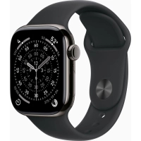Смарт-годинник Apple Watch Series 11 GPS + Cellular 42mm Slate Titanium Case with Black Sport Band - S/M (MF8R4RK/A)