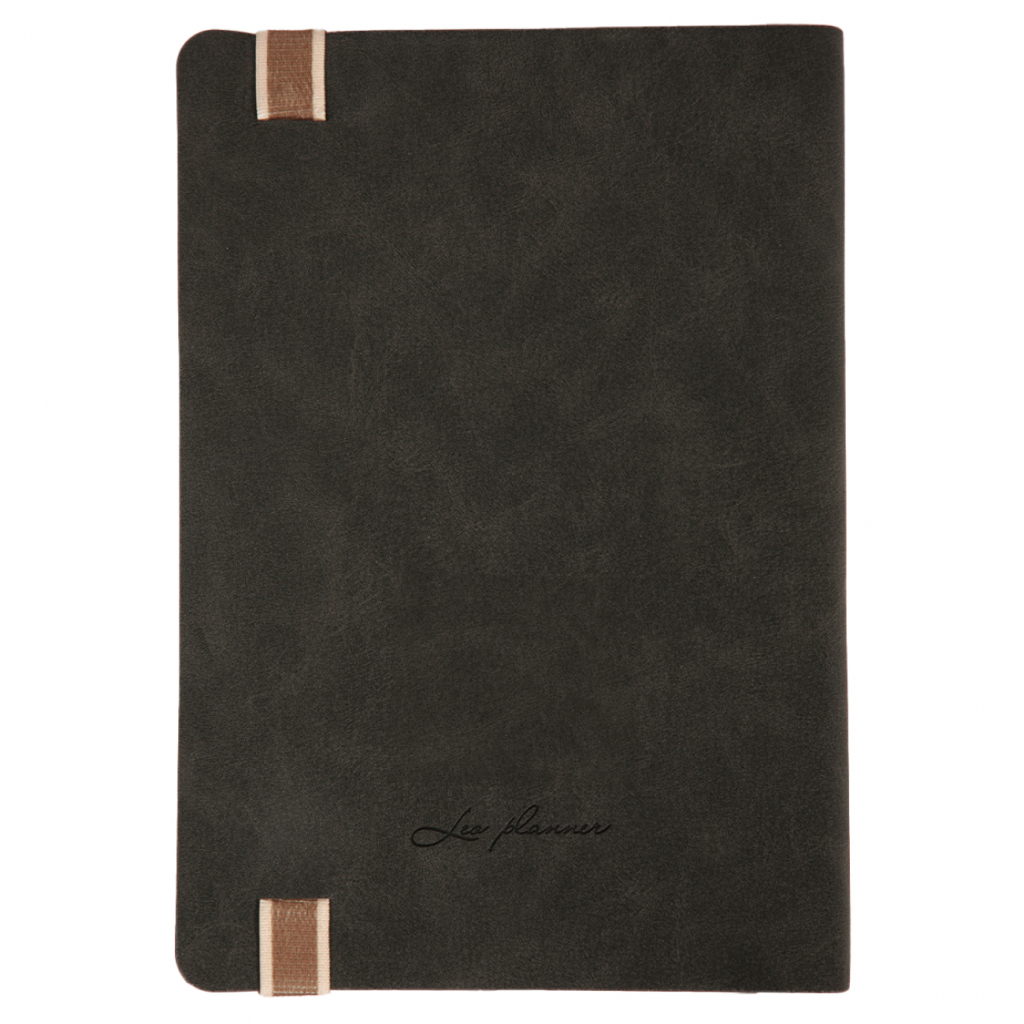 Тижневик Leo planner А5 датований 2026 "Trend", м‘який, чорний, 368 сторінок (252693)