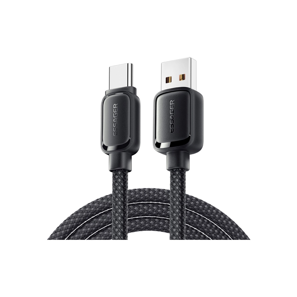 Дата кабель USB 2.0 AM to USB-C 1.0m 7A black Essager (EXCT-TD01-P)