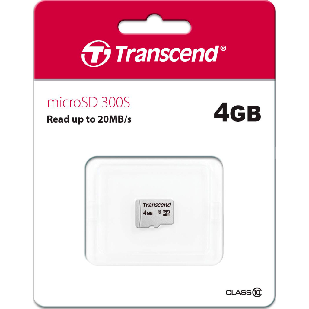 Карта пам'яті Transcend 4GB microSD class 10 (TS4GUSD300S) Карта пам'яті Transcend 4GB microSD class 10 (TS4GUSD300S)
