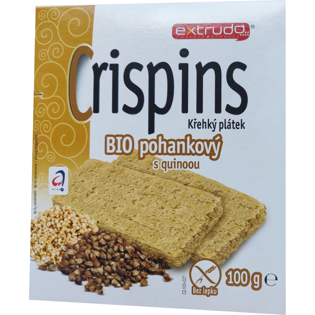Хлібці дитячі Extrudo Crispins Органічні з гречкою та кіноа 100 г (27770-1704) Хлібці дитячі Extrudo Crispins Органічні з гречкою та кіноа 100 г (27770-1704)