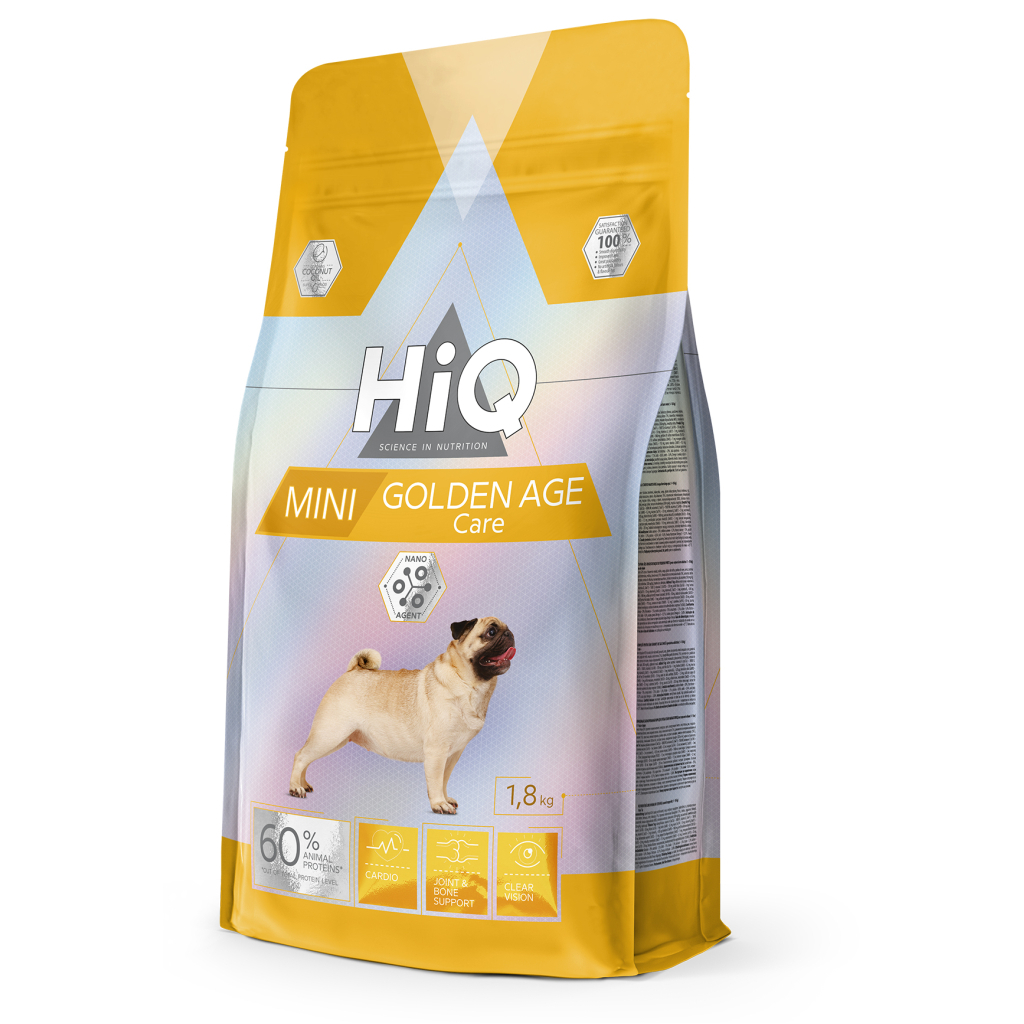 Сухий корм для собак HiQ Mini Golden Age Сare 7 кг (HIQ45408) Сухий корм для собак HiQ Mini Golden Age Сare 7 кг (HIQ45408)