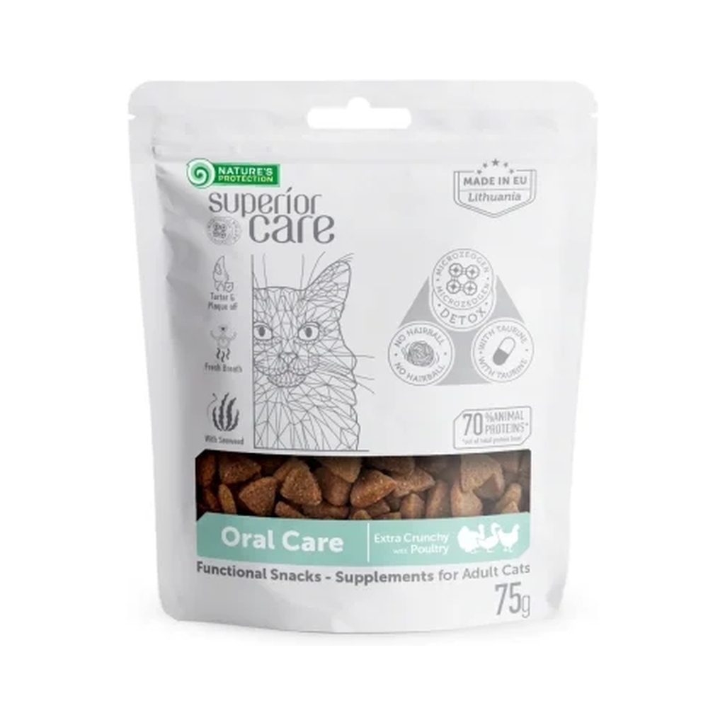Ласощі для котів Nature's Protection Superior Care Oral Care 75 г (KIKNPSC47712)