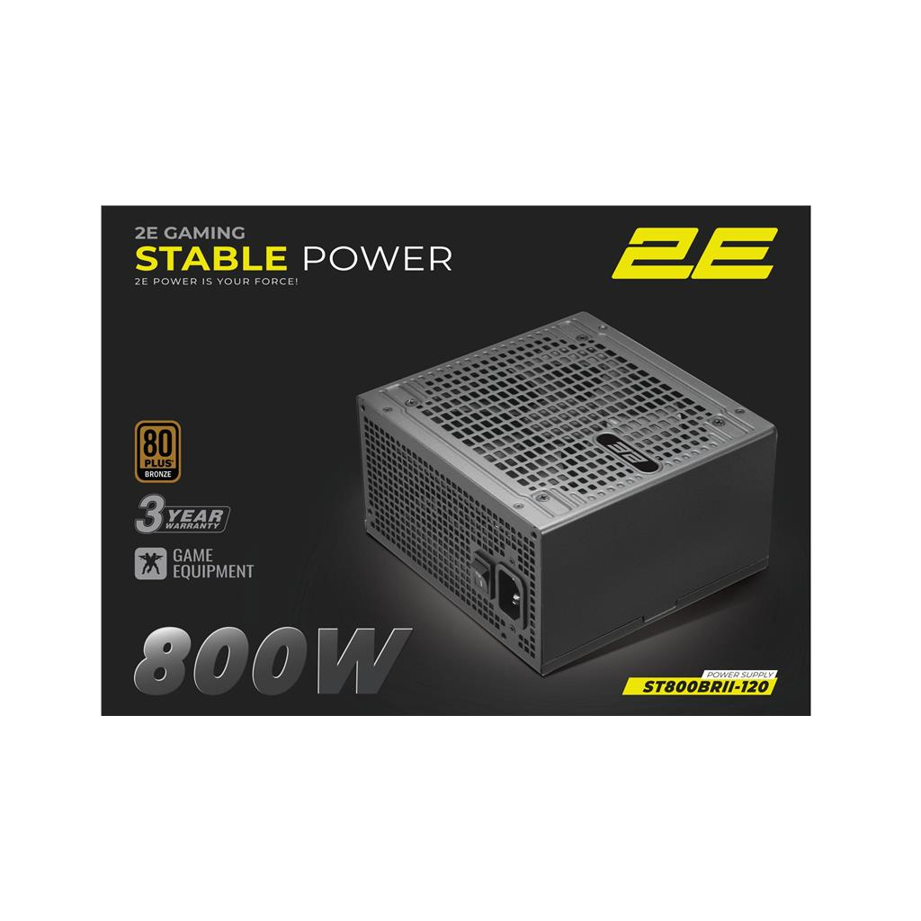 Блок живлення 2E 800W Stable Power Pro ATX3.1 GEN5.0 (2E-ST800BRII-120) Блок живлення 2E 800W Stable Power Pro ATX3.1 GEN5.0 (2E-ST800BRII-120)