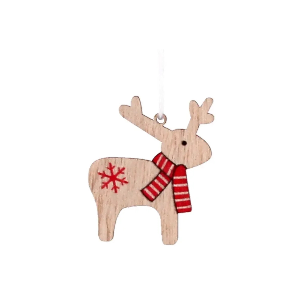 Прикраса декоративна Chomik Олені, дерево, комплект 18 шт (5900779879010) Прикраса декоративна Chomik Олені, дерево, комплект 18 шт (5900779879010)