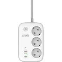 Network power filter LDNIO SEW3452 WiFi 3port 3USB/1Type-C (SEW3452)