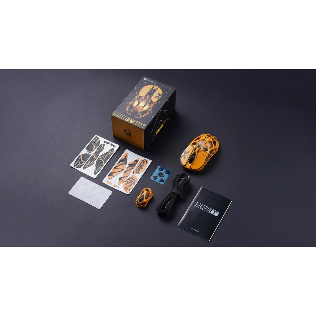 Мишка GravaStar Mercury X Pro 8K RGB Wireless/Bluetooth/USB Battle-Worn Yellow (GS_X_PRO_YLW)