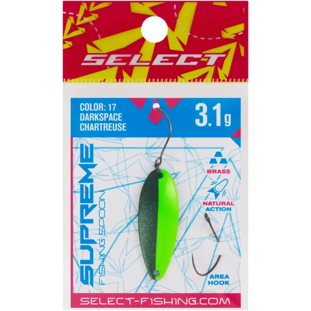Блешня Select Supreme 3.1g 34mm 17 DarkSpace Chartreuse (1870.80.75) Блешня Select Supreme 3.1g 34mm 17 DarkSpace Chartreuse (1870.80.75)