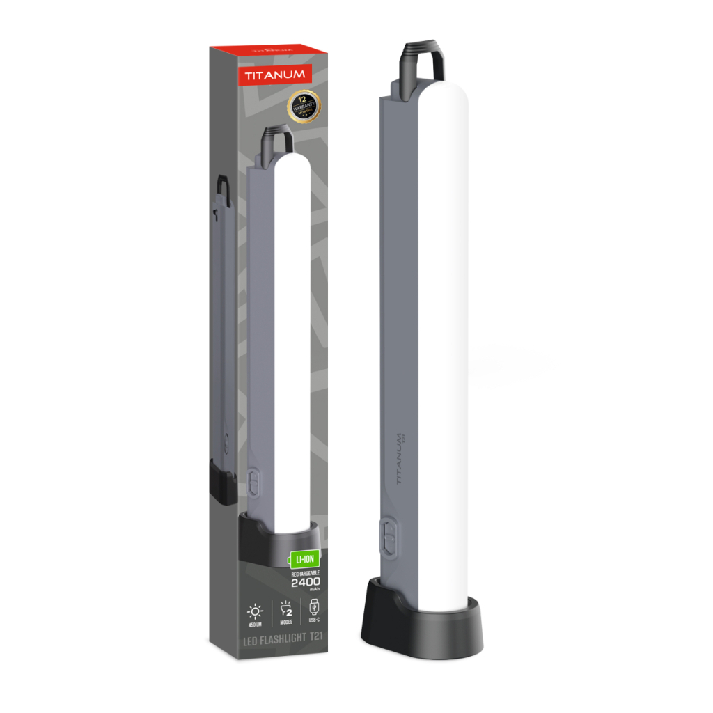 Ліхтар TITANUM 450Lm Gray (TLF-T21) Ліхтар TITANUM 450Lm Gray (TLF-T21)