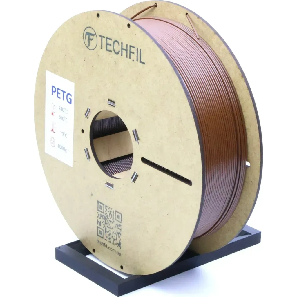 Пластик для 3D-принтера Techfil PETG 074 1.75 мм 1кг brown (PETG074-1000-BROWN)
