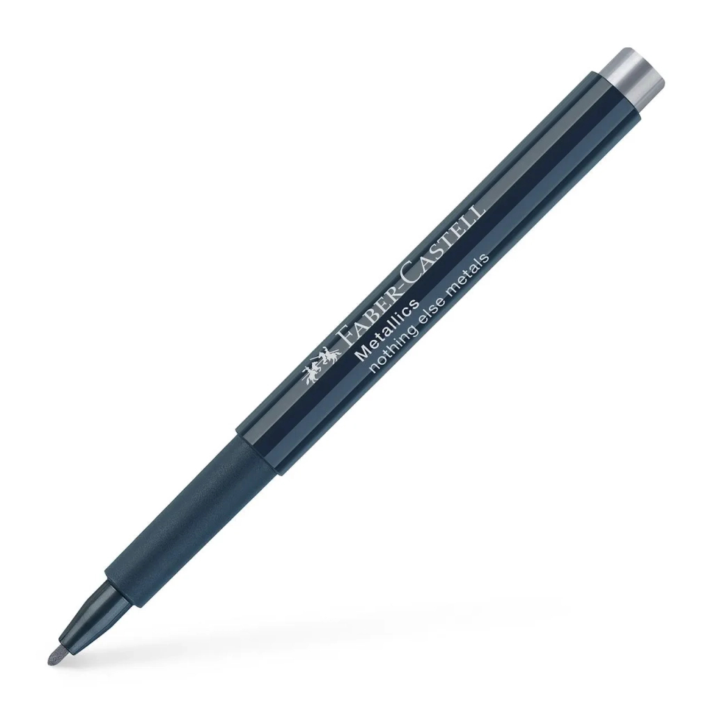 Маркер Faber-Castell металік для декору Metallics Marker Nothing else metals, M (1,5 мм), колір срібло (30347)
