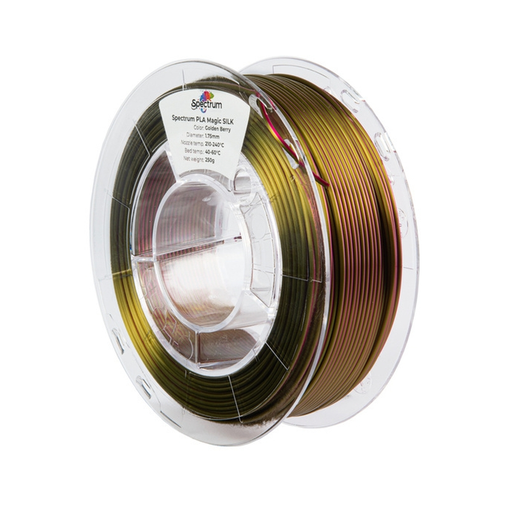Пластик для 3D-принтера Spectrum PLA Magic SILK 1.75mm 0.25kg Golden Berry (81396)