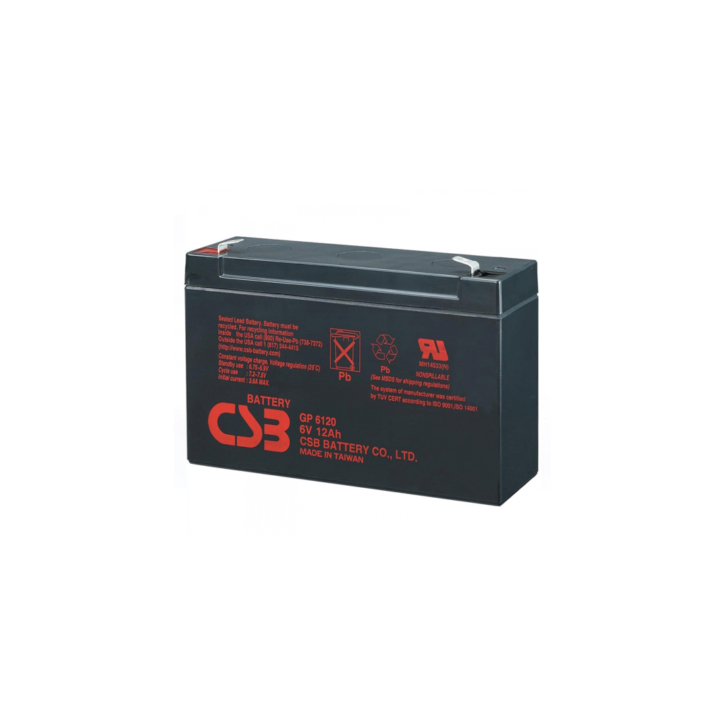 Батарея до ДБЖ CSB GP6120F2 6V 12Ah (GP6120F2)