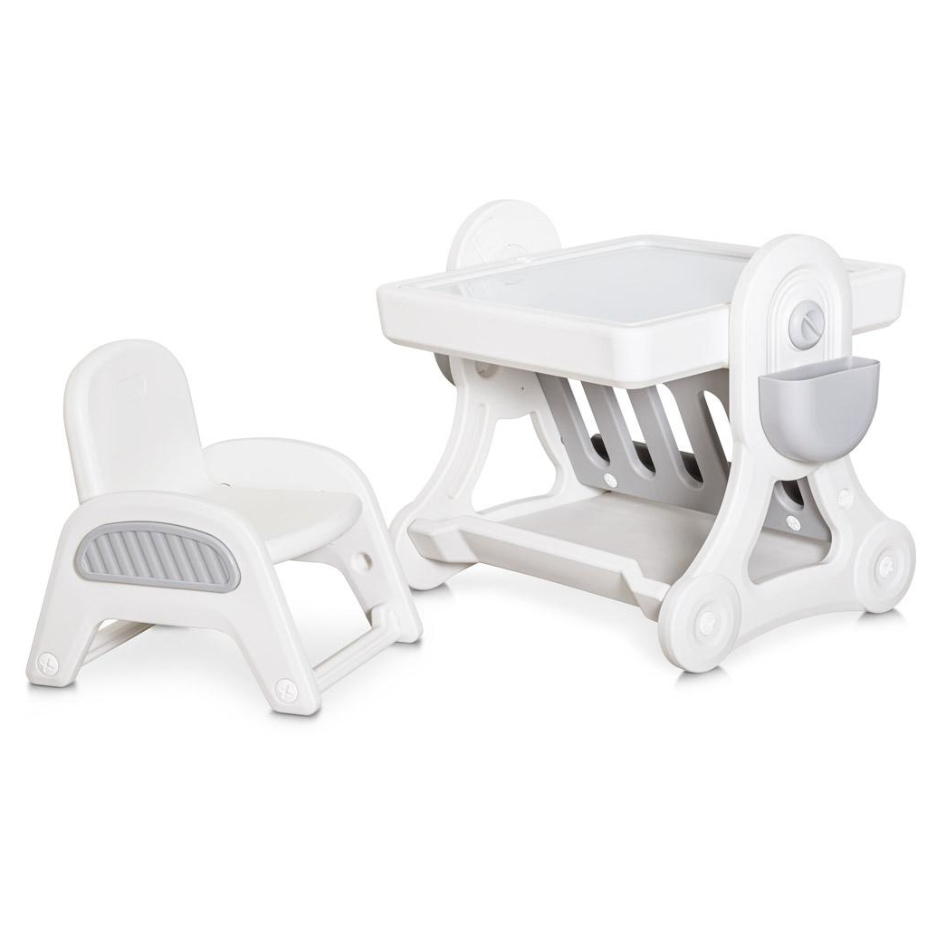 Дитячий стіл Mealux Robin: стіл + стілець (KD-F051 White/Grey) Дитячий стіл Mealux Robin: стіл + стілець (KD-F051 White/Grey)
