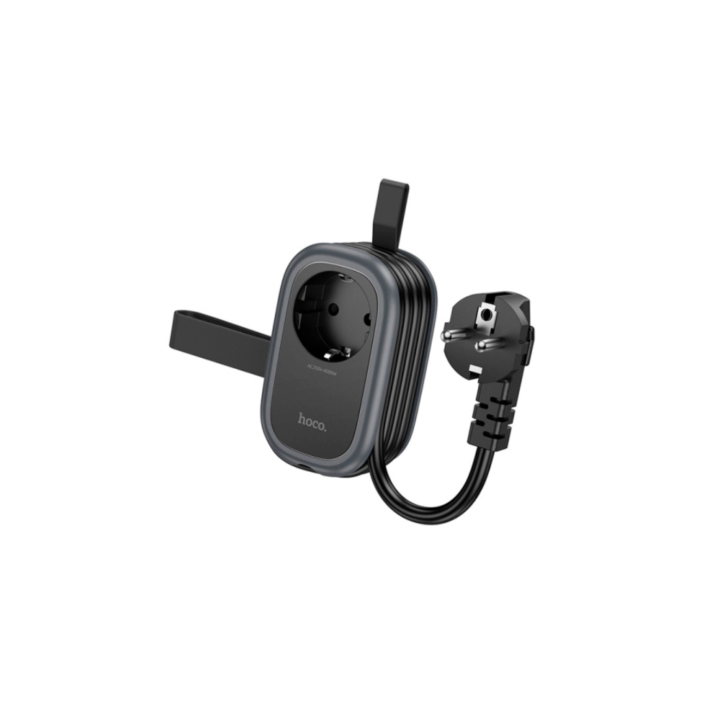 Мережевий фільтр живлення HOCO NS6 1 роз, 2 USB, USB-C, 30W, 1.1м, Black (NS6B)