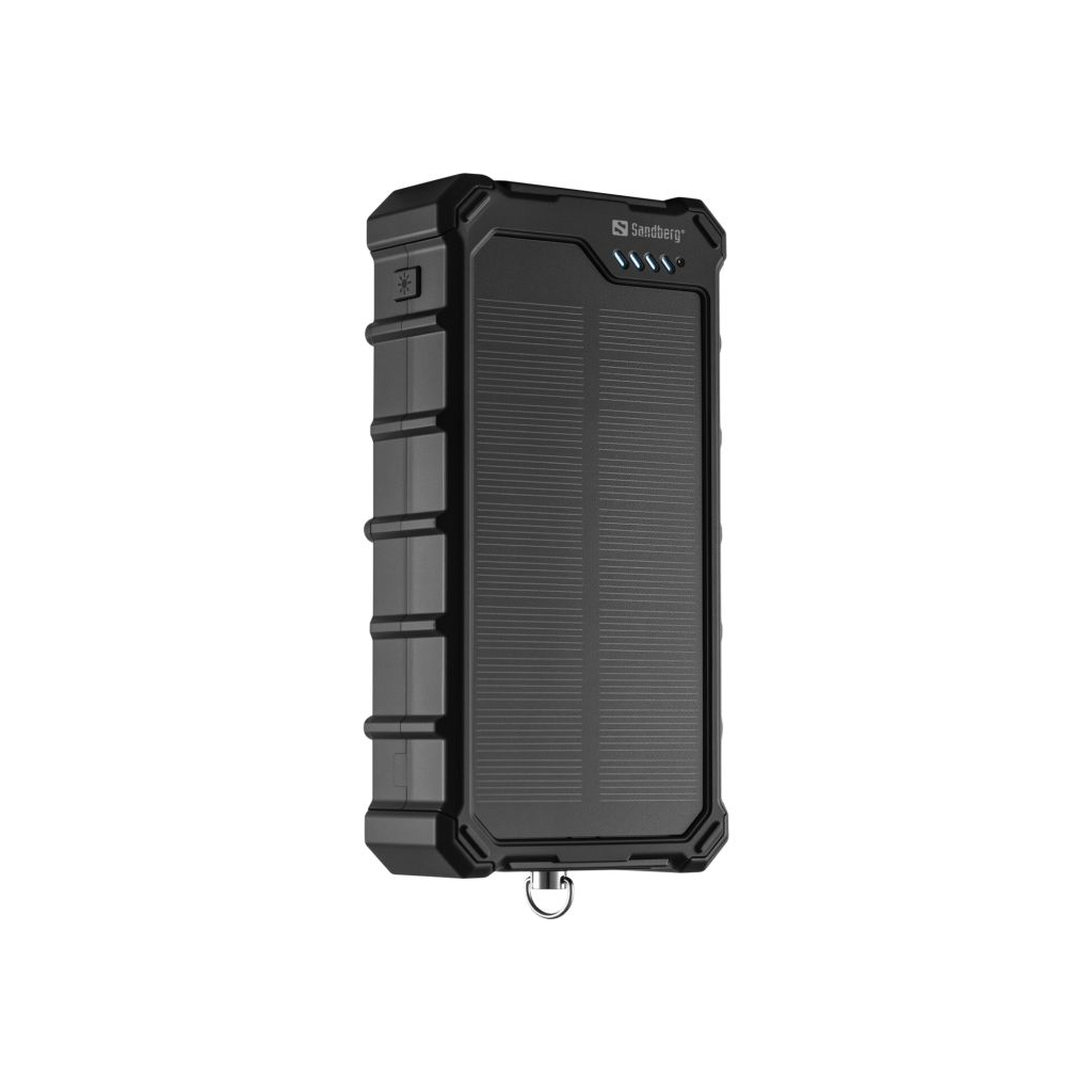 Батарея універсальна Sandberg 20000mAh, 22,5W, PD, Solar, CampLED, PowerThrough, IP65 (421-24)