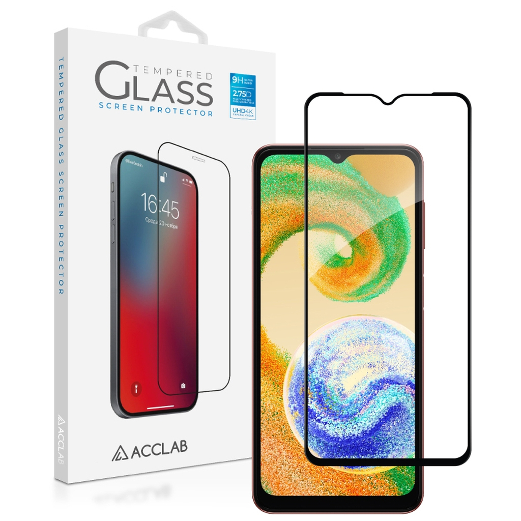 Скло захисне ACCLAB Full Glue Samsung A04e Black (1283126547164)