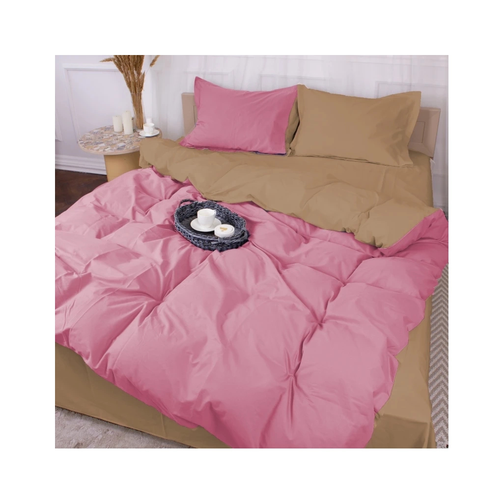 Постільна білизна MirSon Poplin Line 015 + 041 Honey 220 x 240 (2200006281320)