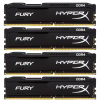 Модуль пам'яті для комп'ютера DDR4 64GB (4x16GB) 2133 MHz HyperX FURY Black Kingston Fury (ex.HyperX) (HX421C14FBK4/64)