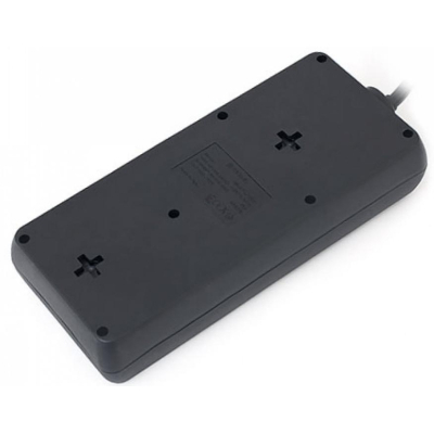 Мережевий фільтр живлення REAL-EL REAL-EL RS-8 PROTECT, 1.8m, black (EL122300021)