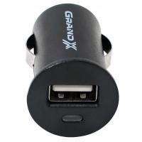 Зарядний пристрій Grand-X 12-24V, 1*USB 5V/1A + cable 2,1А, Cu, Micro USB (CH01BM)