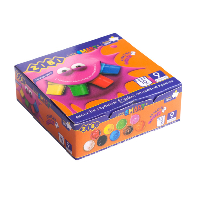 Гуашеві фарби ZiBi KIDS Line 9 кольорів по 10 мл (ZB.6652)