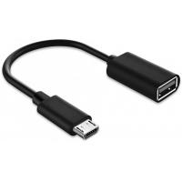 Дата кабель OTG USB 2.0 AF to Micro 5P 0.1m black XoKo (XK-AC130-BK)