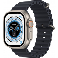 Смарт-годинник Apple Watch Ultra GPS + Cellular, 49mm Titanium Case with Midnight Ocean Band (MQFK3UL/A)
