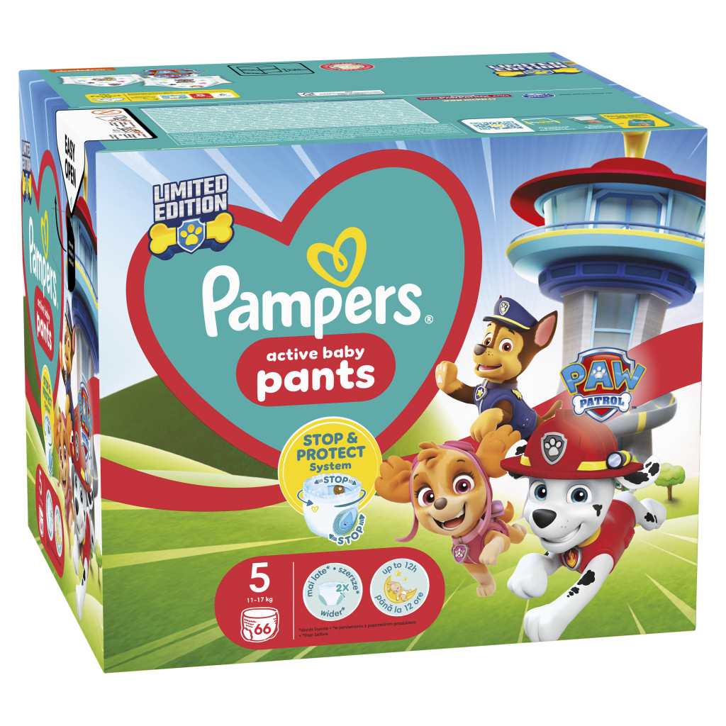 Підгузки Pampers Junior Розмір 5 (12-17кг) Paw Patrol 66 шт (8006540863619)