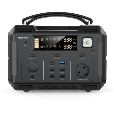 Зарядна станція Choetech BS004-EU-BK, 500W (BS004-EU-BK)