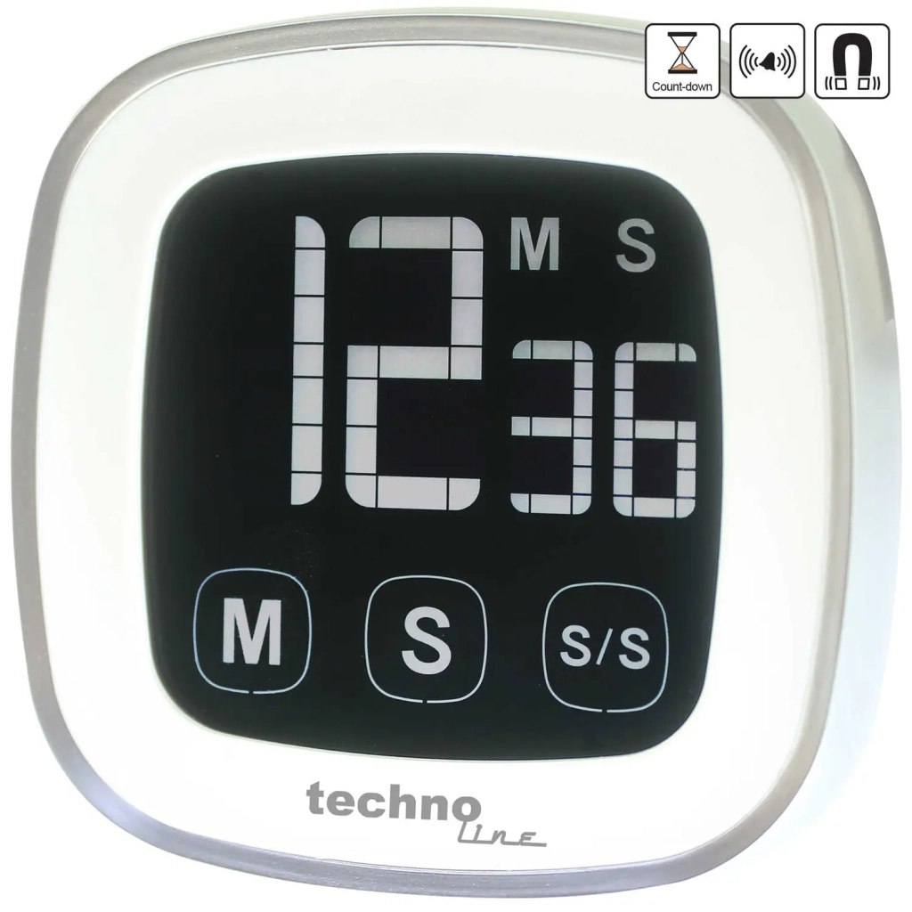 Таймер кухонний Technoline KT400 Magnetic Touchscreen White (KT400)