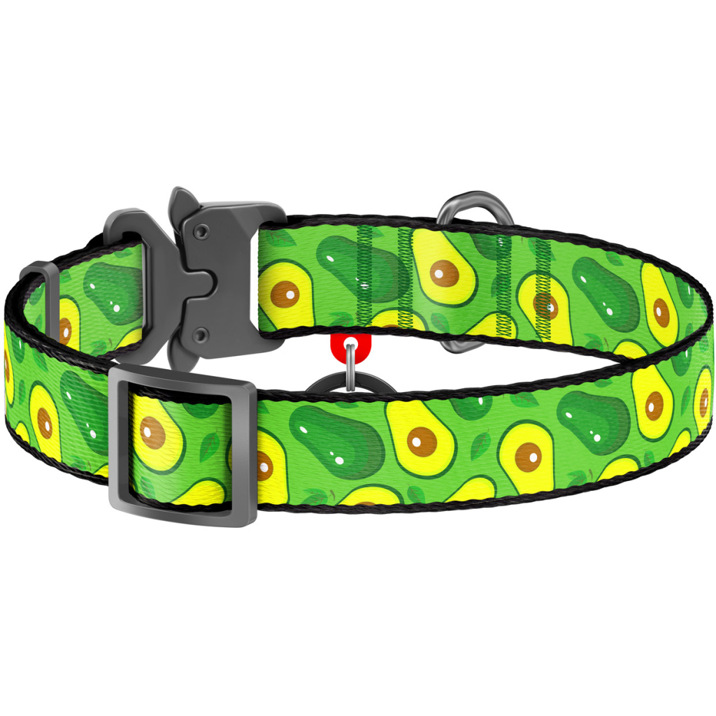 Нашийник для тварин WAUDOG Nylon "Авокадо" металічна пряжка-фастекс М (5138)