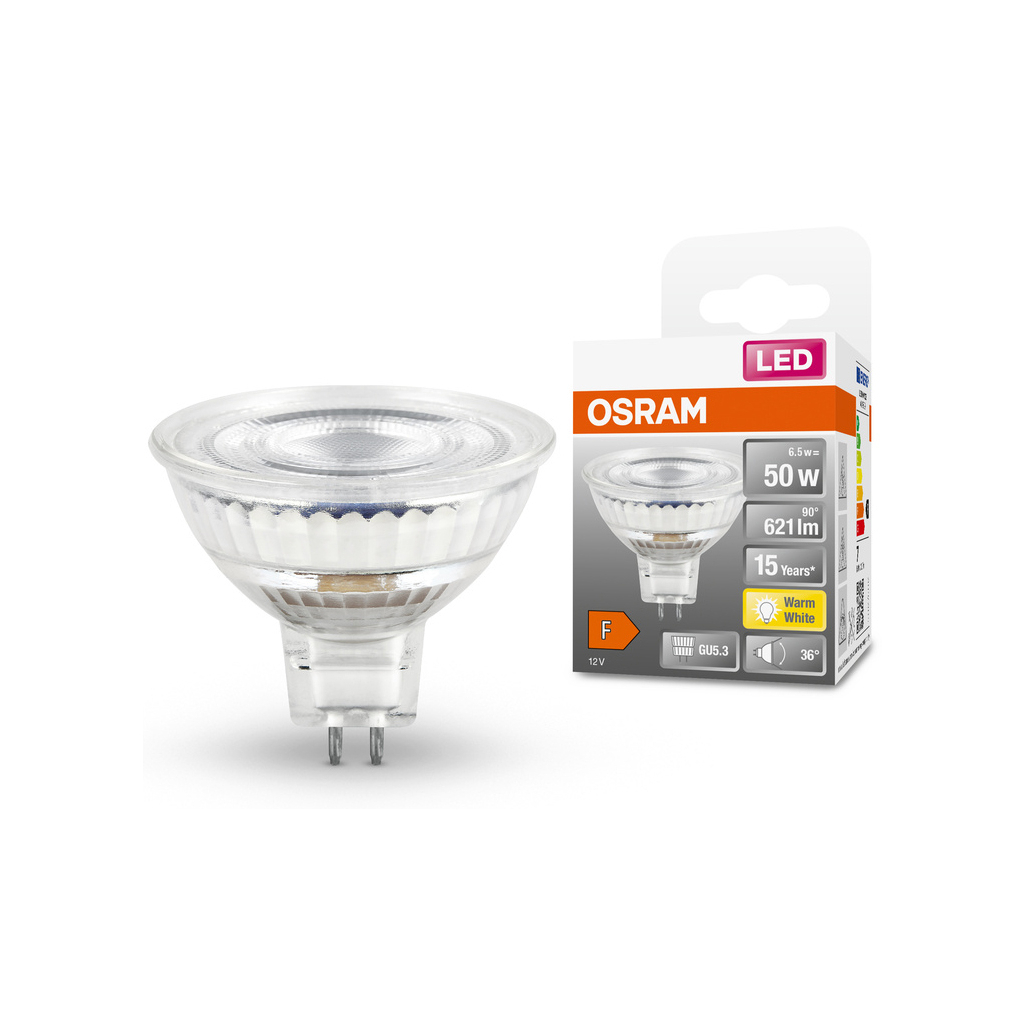 Лампочка Osram LED MR16 50 36 8W/827 12V GU5.3 (4058075433762)