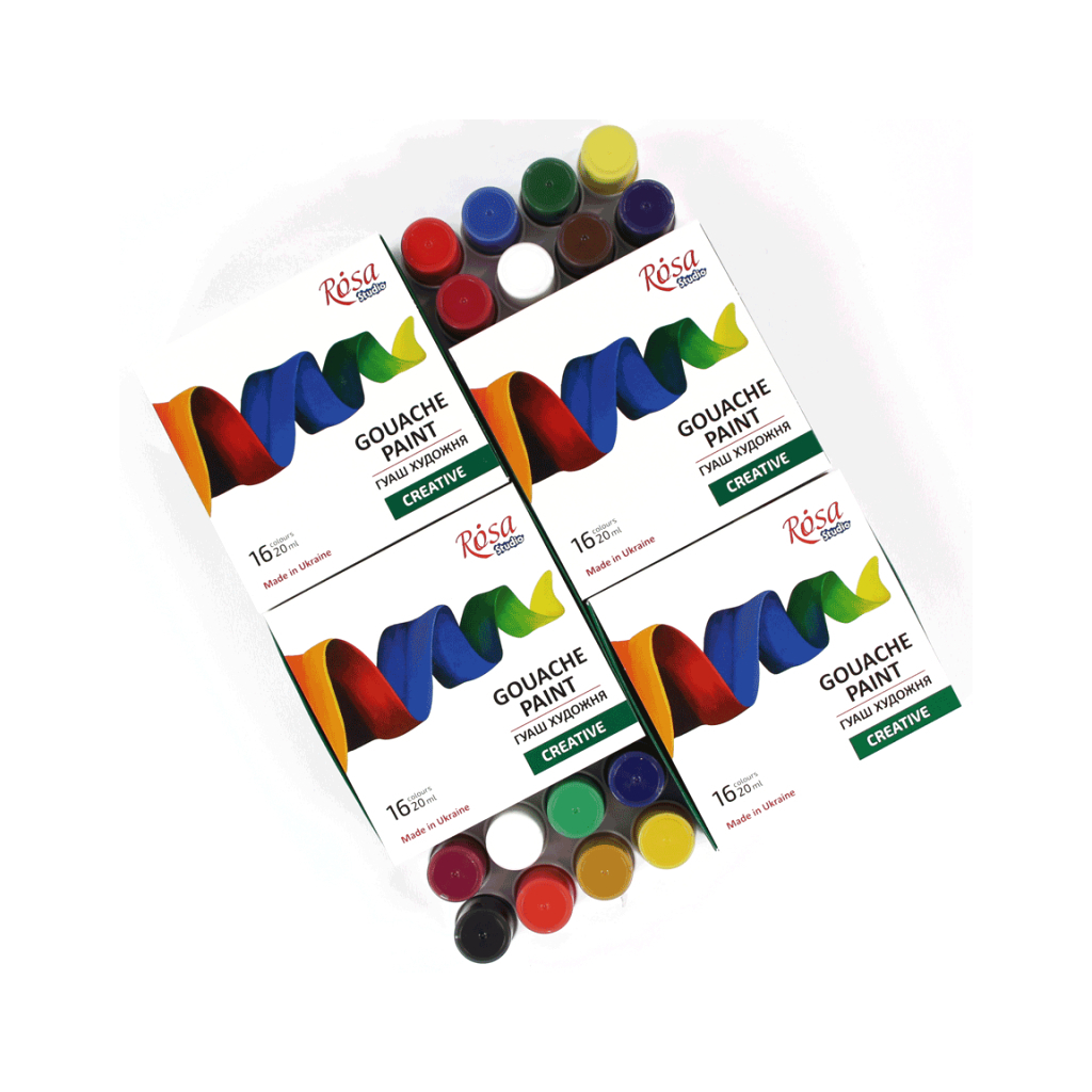 Гуашеві фарби Rosa Studio Creative 16*20 мл (4823098531609)