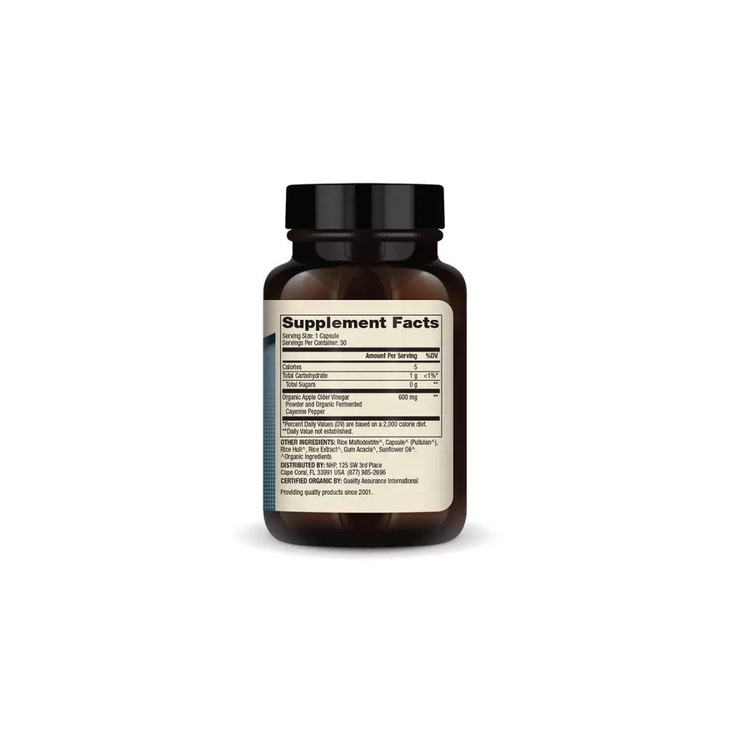 Трави Dr. Mercola Органічний ферментований Яблучний оцет та Кайєн (MCL01886)