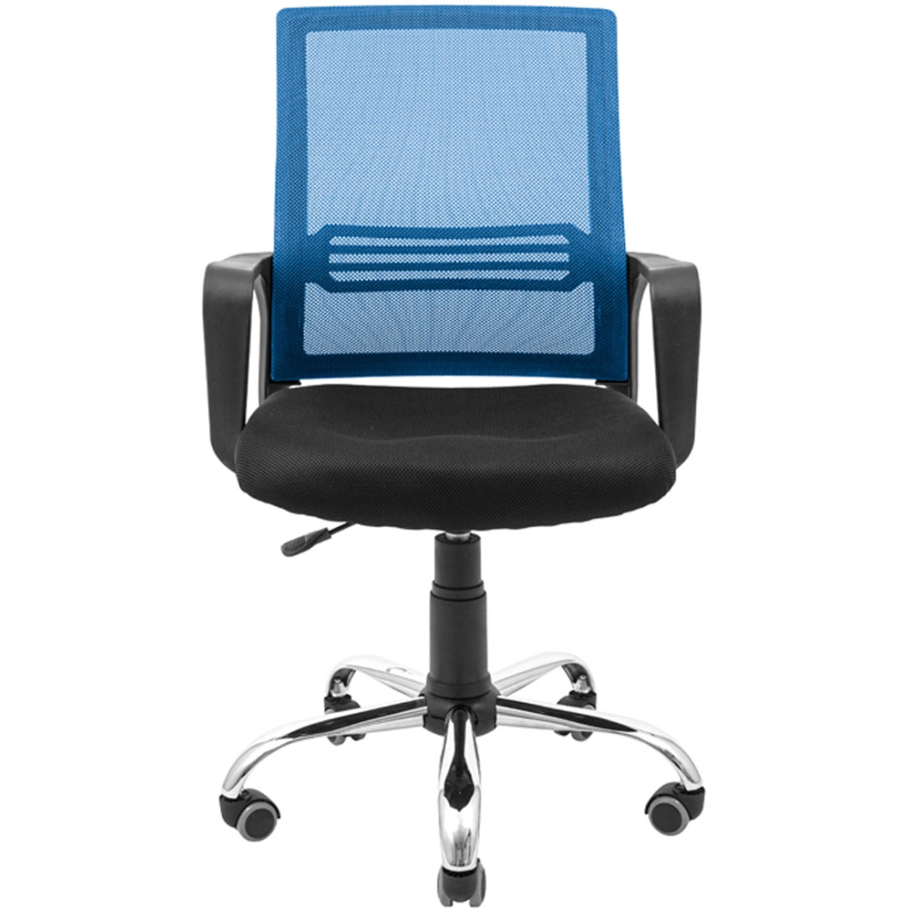 Офісне крісло Richman Джина Хром Піастра Сітка чорна + синя (ADD0003025)