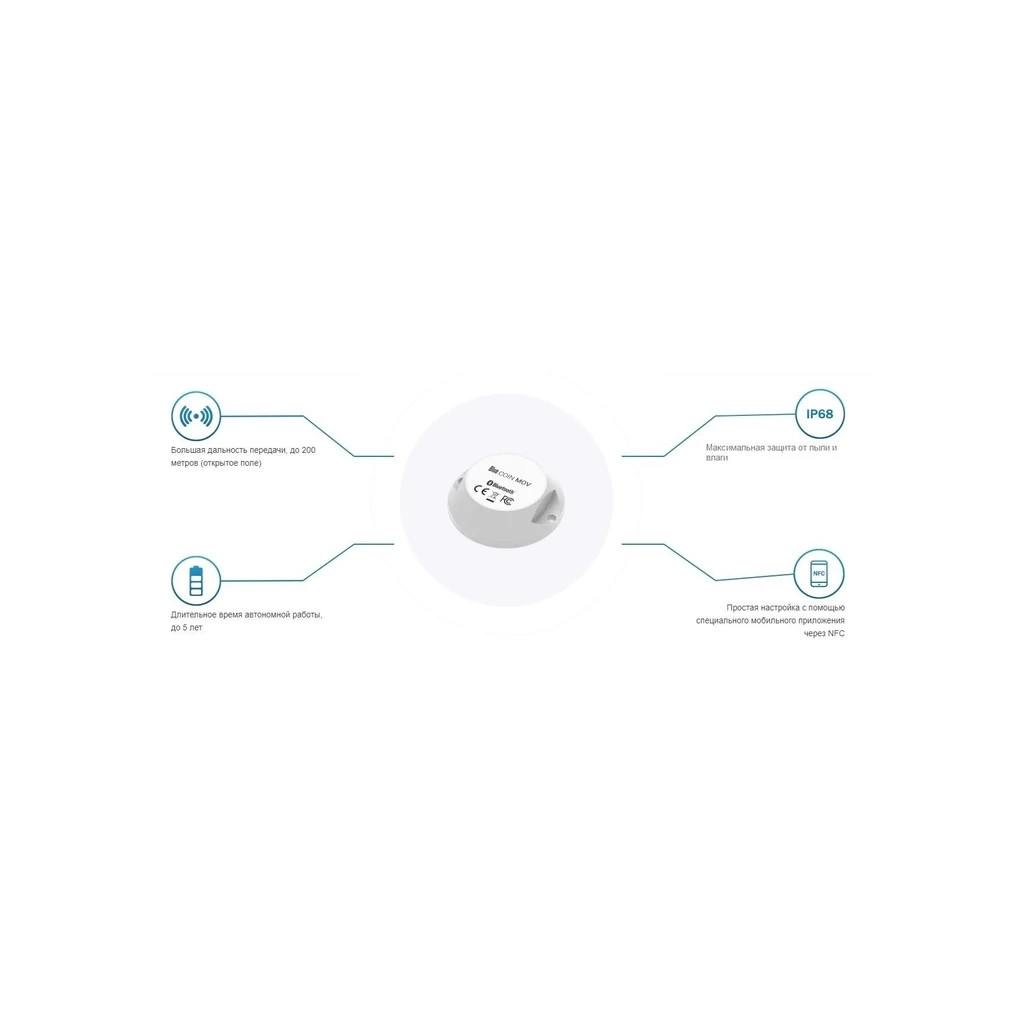 Аксесуар для охоронних систем Teltonika Датчик руху ELA BLUE COIN MOV (PPEX00000600)