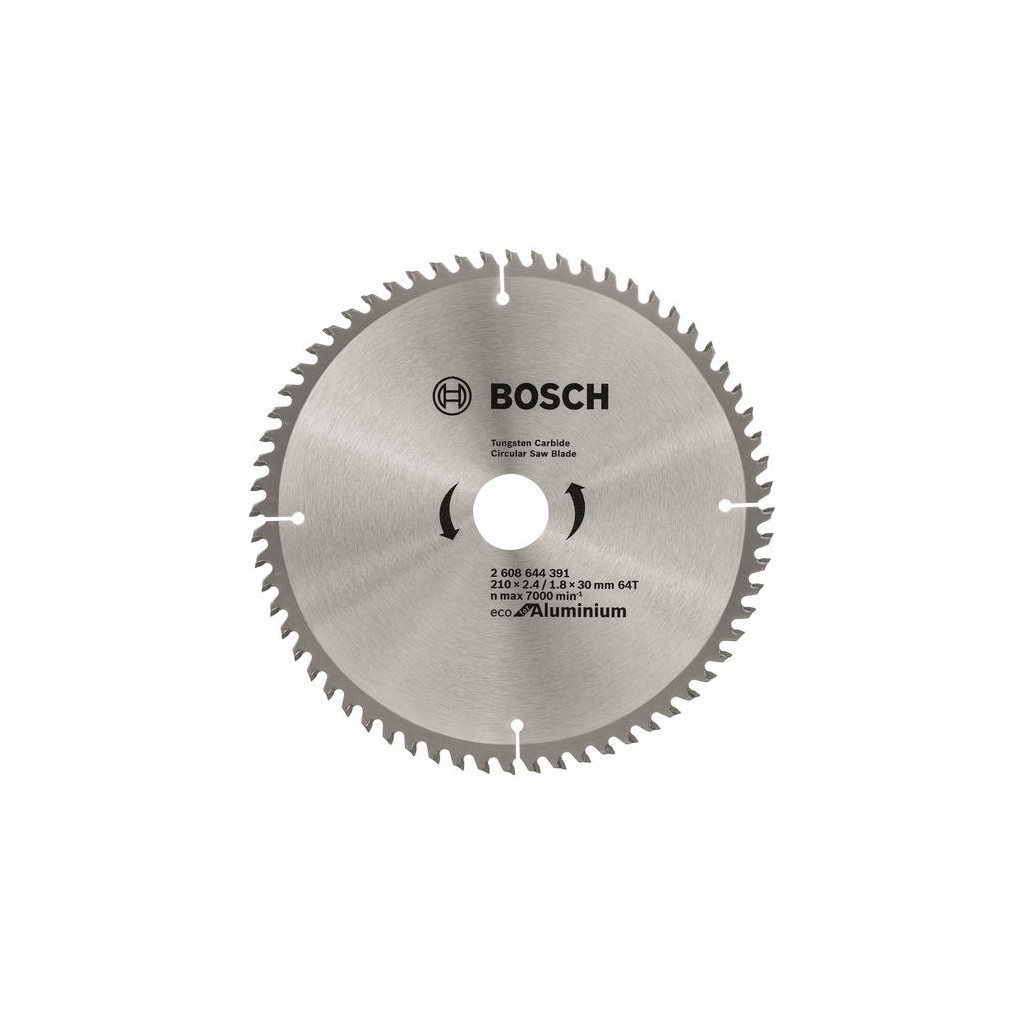 Диск пильний Bosch Eco for Aluminium 210x2.4x30-64T (2.608.644.391)