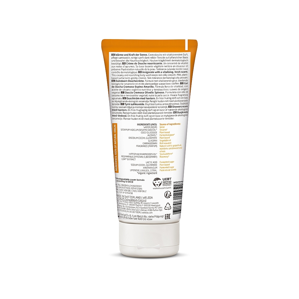 Гель для душу Weleda Sea Buckthorn Creamy Body Wash 200 мл (7611916124518)
