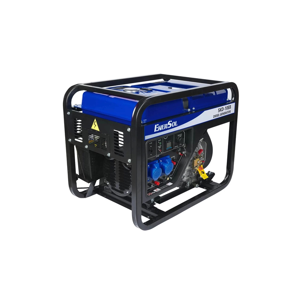 Генератор Enersol дизельний, 1-ф, 10 kW, двигун ES-110F, 3000 об/хв, вага 170 кг (SKD-10EBA)