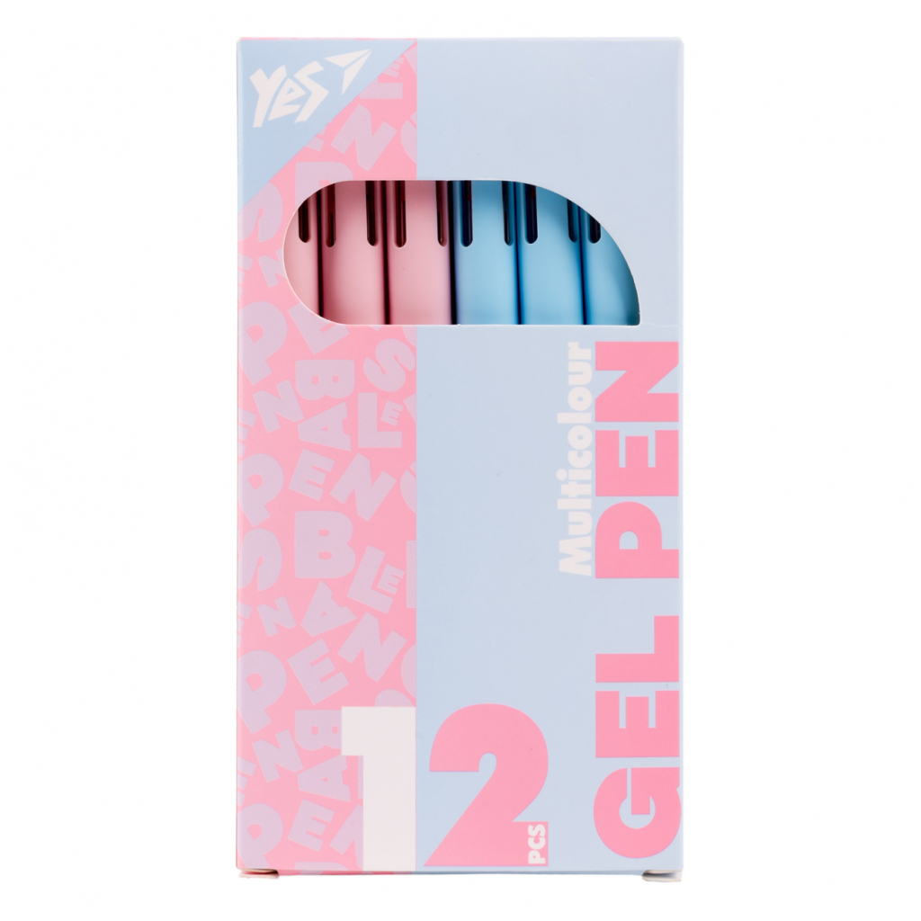 Ручка гелева Yes Vector 0,5 мм автоматична 4 кольори (420458)