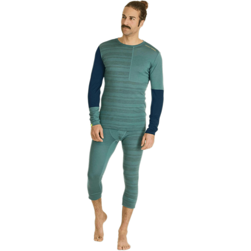 Термокофта Ortovox 185 Rock'n'Wool Long Sleeve Mns pacific green - L - бірюзовий (025.001.0156)
